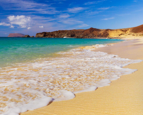 Stranden Playa de las Conchas på ön La Graciosa