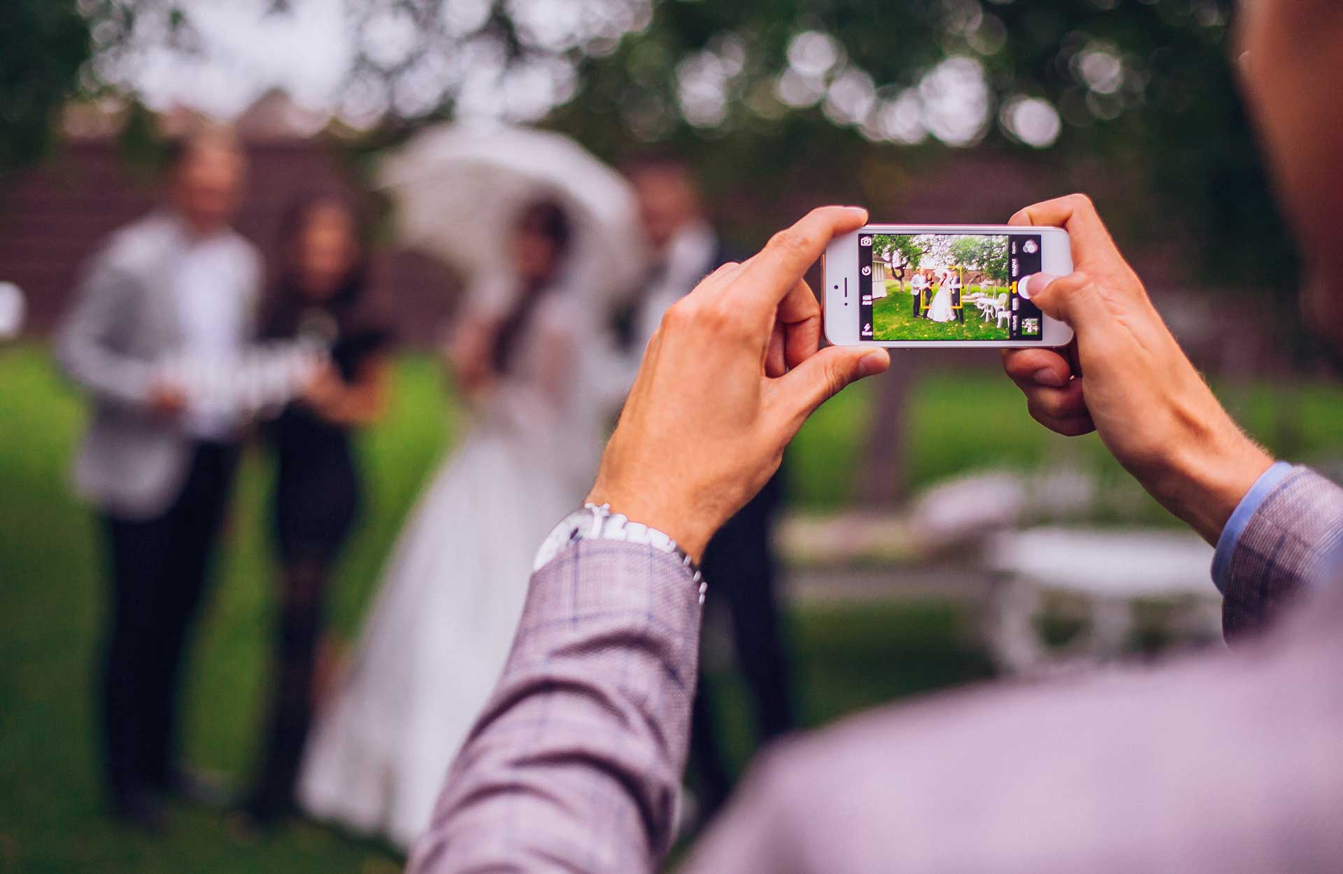bröllopsfotografering med iPhone