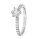 Ring i 18K vitt guld med 19 diamanter totalt 1,00 ct WSI - Story of Love